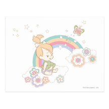 Pebbles Rainbow and Flower Clouds Post Cards