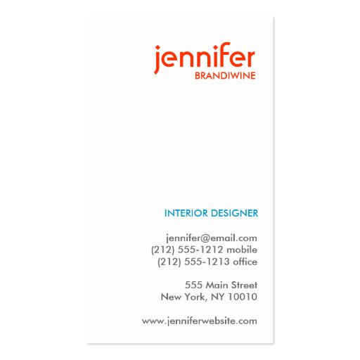 PEBBLES TYPOGRAPHIC Business Card