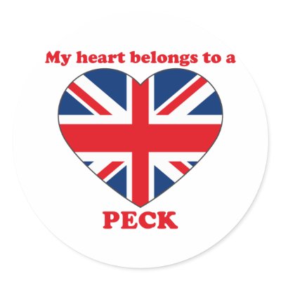 Peck Round Sticker by ValentinesDayTshirts