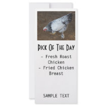 Pecking Chicken rack cards
