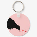 pecking order. blackbird & red hearts. keychains by asyrum pecking order. blackbird & red hearts. keychains