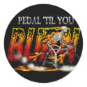 Pedal Burn Cyclists and Bike Riders Gear stickers by Funkart Pedal Burn Cyclists and Bike Riders Gear stickers
