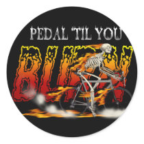 Pedal Burn Cyclists and Bike Riders Gear stickers by Funkart Pedal Burn Cyclists and Bike Riders Gear stickers