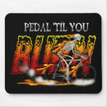 Pedal Burn Cyclists art - Bicycles in Motion Mouse Pads