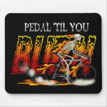 Pedal Burn Cyclists art - Bicycles in Motion mousepads by Funkart Pedal Burn Cyclists art - Bicycles in Motion mousepads