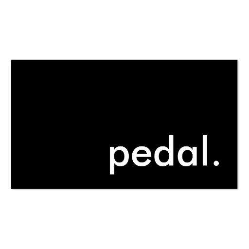 pedal. business cards (front side)