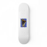 Pedal Harp Abstract Blue Background skateboards