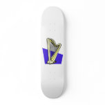 Pedal Harp Blue Box Behind It Graphic Image skateboards