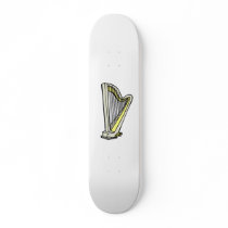 Pedal Harp Blue Tinted Plain Graphic Design Skateboard Decks