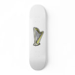 Pedal Harp Blue Tinted Plain Graphic Design skateboards