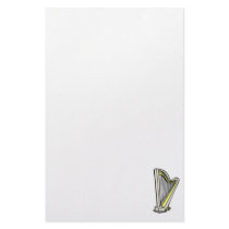 Pedal Harp Blue Tinted Plain Graphic Design Stationery