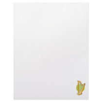Pedal Harp Green Circle Behind Graphic Music Personalized Letterhead