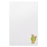 Pedal Harp Green Circle Behind Graphic Music stationery