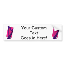 Pedal Harp Purple with Pink Background Bumper Sticker
