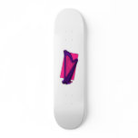 Pedal Harp Purple with Pink Background skateboards