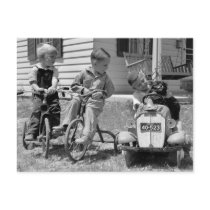Pedal Power, 1930s Post Card