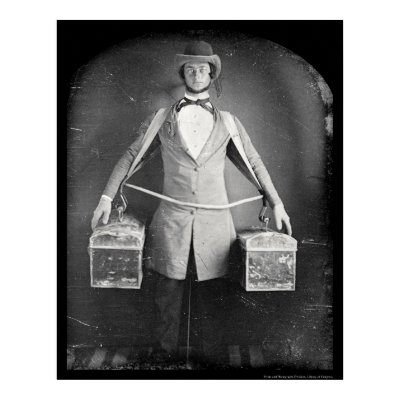 Peddler with Bags Daguerreotype 1848 Poster by lc_prints