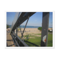 Pedestrian Bridge, North Avenue Beach, Chicago, IL postcards by AnneBlue Pedestrian Bridge, North Avenue Beach, Chicago, IL postcards