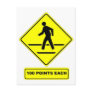 Pedestrian Crossing:  100 Points Each! Post Card