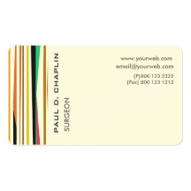 Pediatric Doctor Stripes Business Card Templates