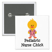 Pediatric Nurse Chick Button