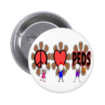 Pediatric Nurse--"Peace Love Pediatrics" Cute Pin