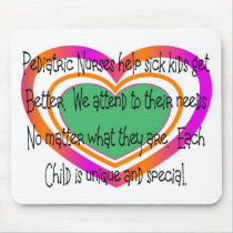 pediatric nurse poem heart mousepads