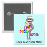 Pediatric Nurse Sock Monkey Design Pin