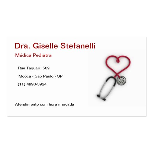 Pediatrics Business Card Templates (front side)