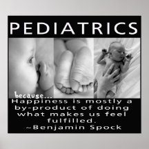 PEDIATRICS - HAPPINESS QUOTE - FRAMED PRINT