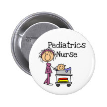 Pediatrics Nurse T-shirts and Gifts Pin