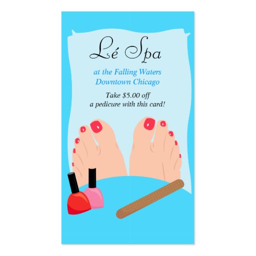 PEDICURE NAIL SALON BUSINESS CARDS Zazzle