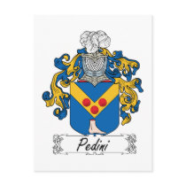 Pedini Family Crest postcards