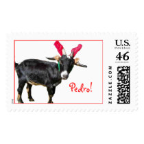 Pedro in antlers, Pedro! postage by HoofsnHorns Pedro in antlers, Pedro! postage