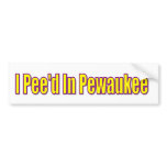 Pee in Pewaukee Bumper Sticker