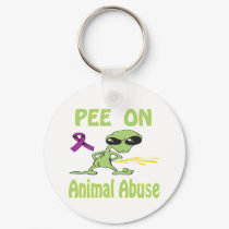 Pee On Animal Abuse Keychain