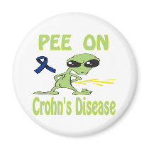 Pee On Crohn'S Disease Magnet by causeican Pee On Crohn'S Disease Magnet