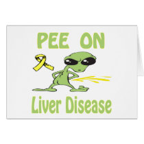 Pee On Liver Disease Card by causeican Pee On Liver Disease Card