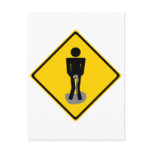 Pee Pants Road Sign postcards
