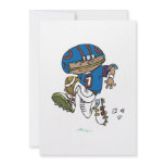 pee wee football kid running with football personalized announcement