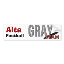 Pee wee Grey Banner, Alta , Football bumper stickers