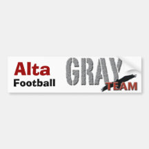 Pee wee Grey Banner, Alta , Football Bumper Stickers