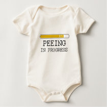 Peeing in progress baby t-shirt