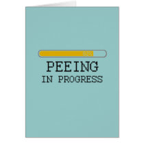 Peeing in progress baby t-shirt greeting cards