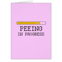 Peeing in progress baby t-shirt cards