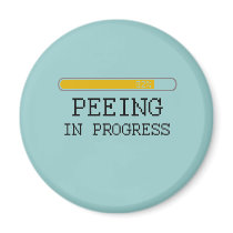 Peeing in progress baby t-shirt fridge magnets
