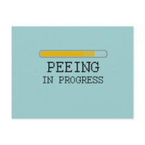 Peeing in progress baby t-shirt postcard