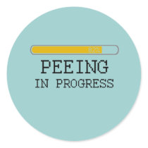 Peeing in progress baby t-shirt stickers