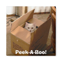 Peek-A-Boo! 2 magnets by codfishlady Peek-A-Boo! 2 magnets