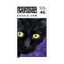 Peek-a-boo Black Cat - Large Postage